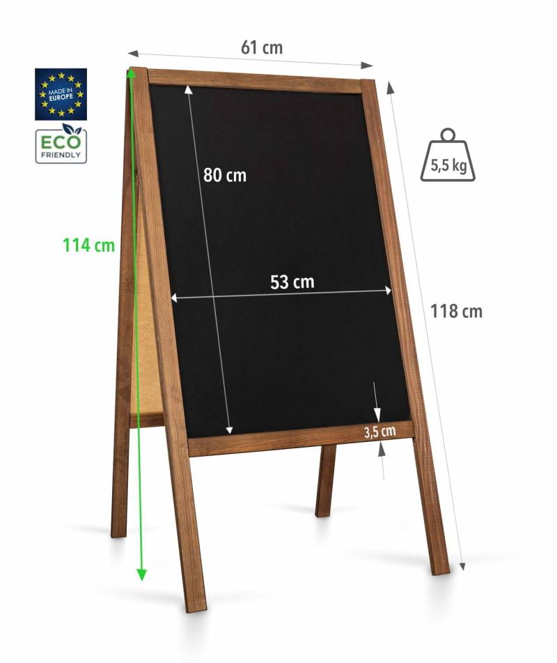 Kreidetafel/Holz Kundenstopper Classic L